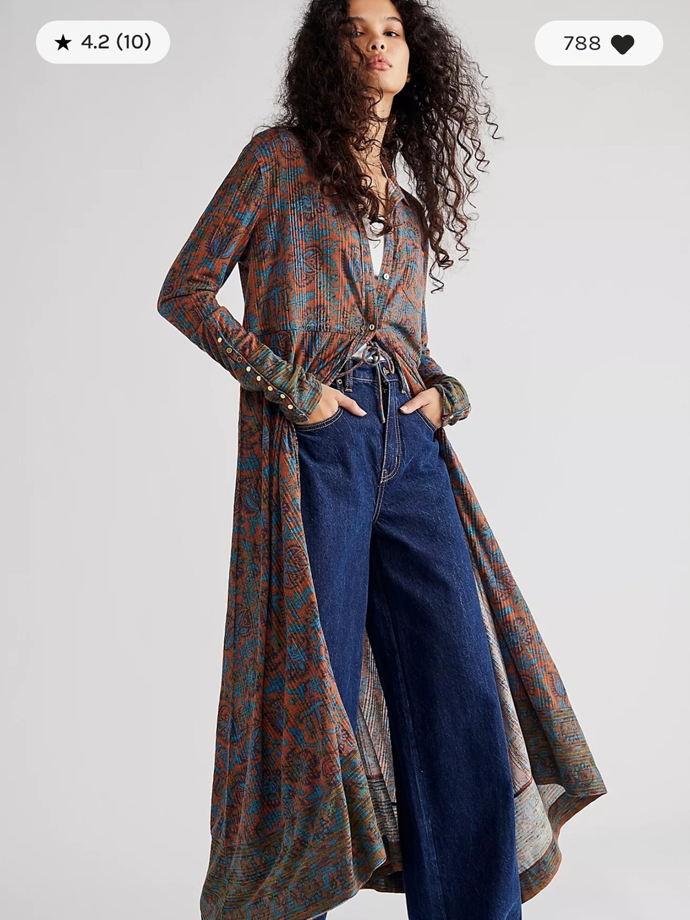 Free People Marinelle Top-Duster